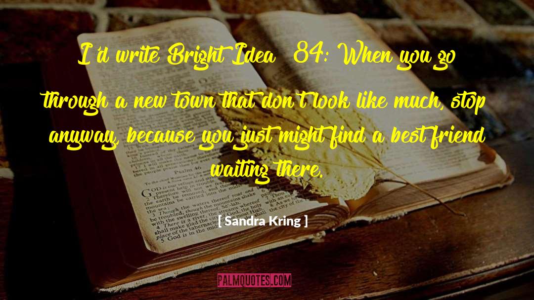 New Town quotes by Sandra Kring