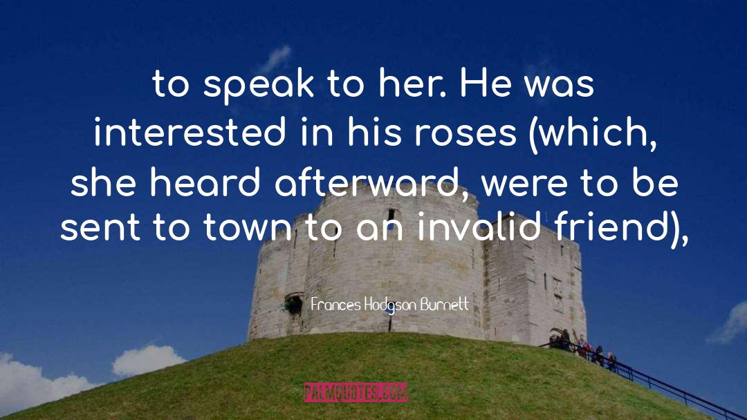 New Town quotes by Frances Hodgson Burnett