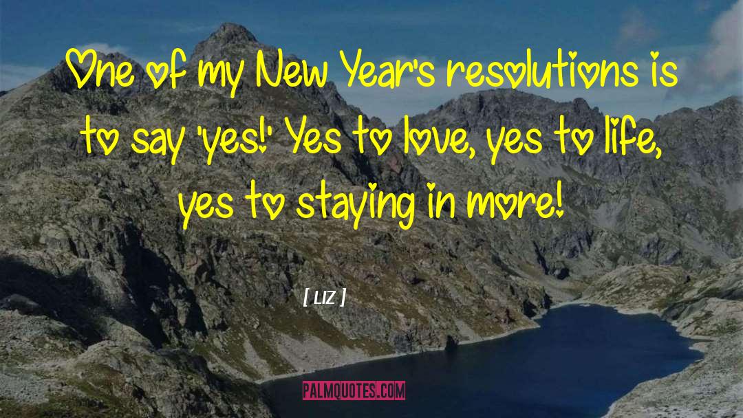 New Year 27s Resolutions quotes by LIZ