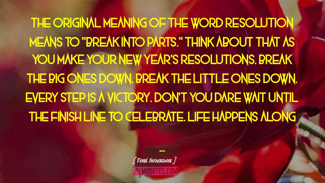 New Years Resolutions quotes by Toni Sorenson