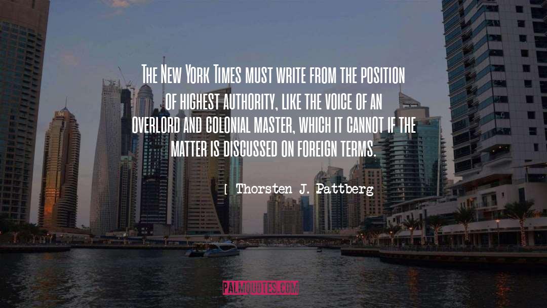 New York Times quotes by Thorsten J. Pattberg