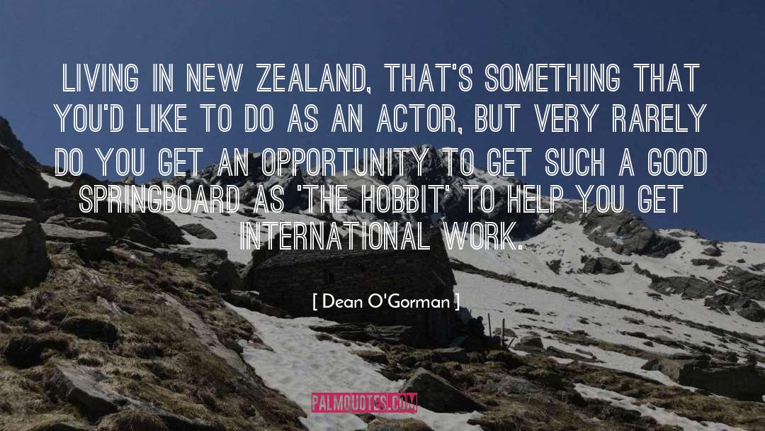 New Zealand Romance quotes by Dean O'Gorman