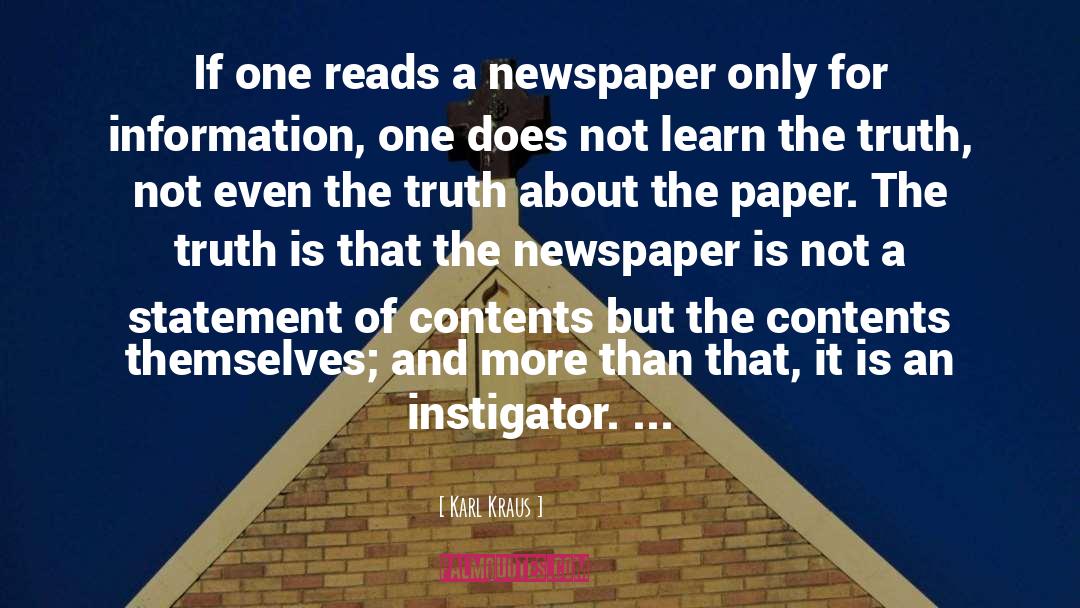 Newspaper quotes by Karl Kraus