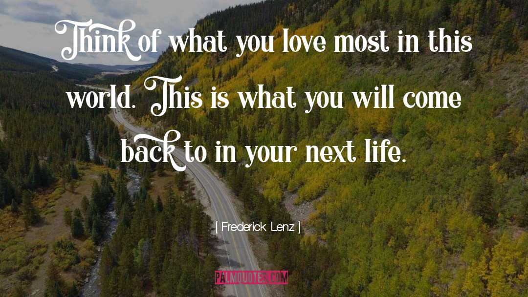 Next Life quotes by Frederick Lenz