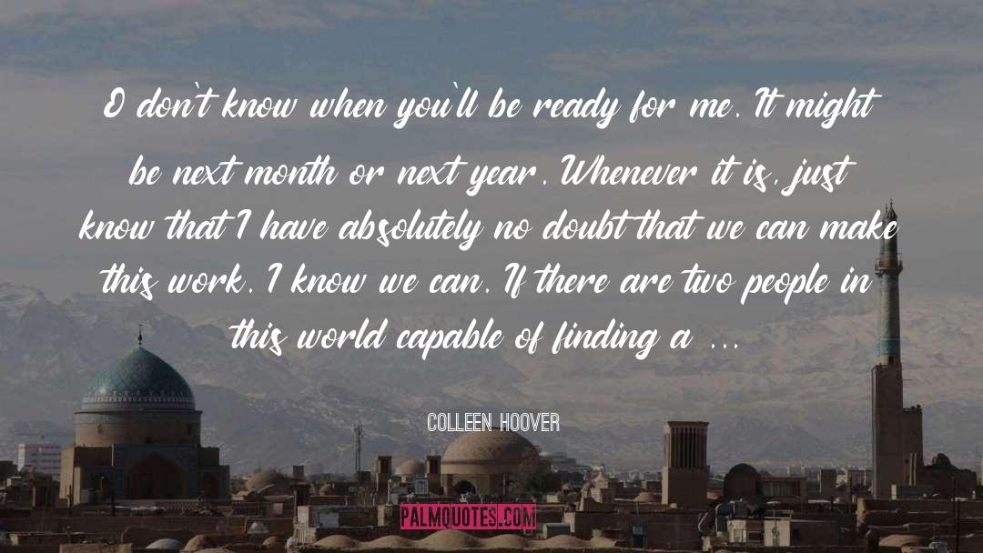 Next Year In Jerusalem quotes by Colleen Hoover