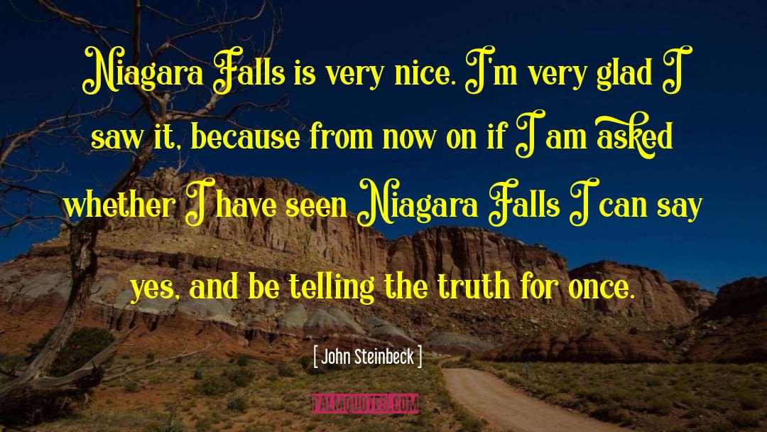 Niagara Falls quotes by John Steinbeck