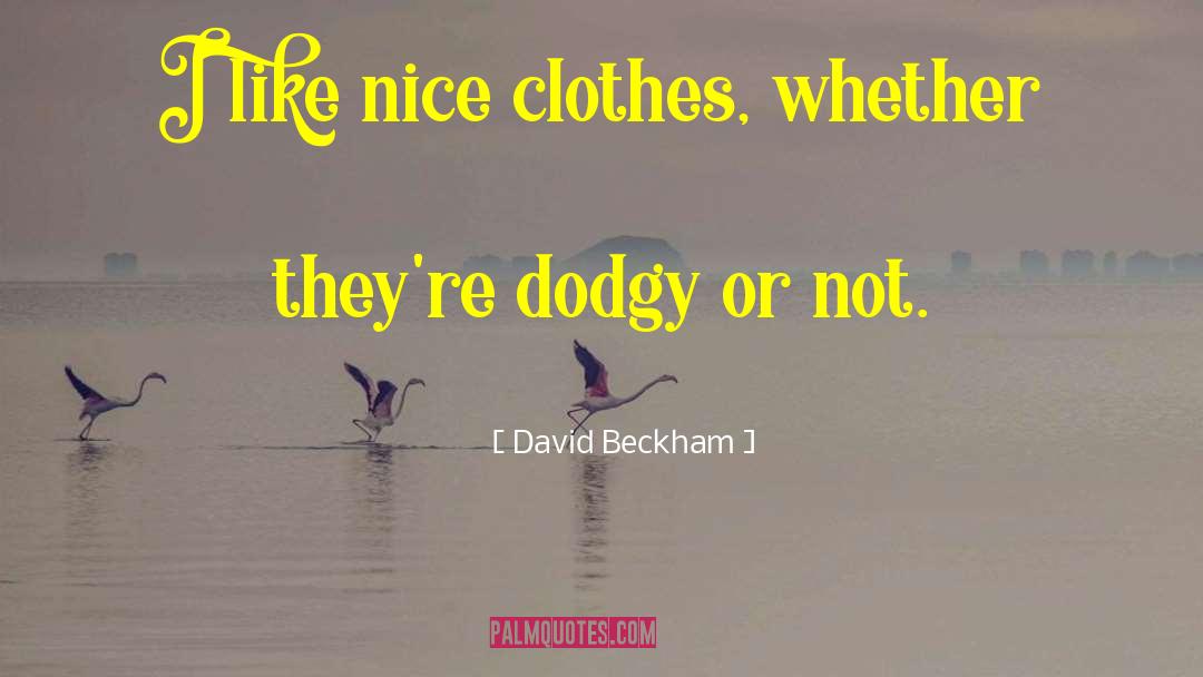 Nice Clothes quotes by David Beckham