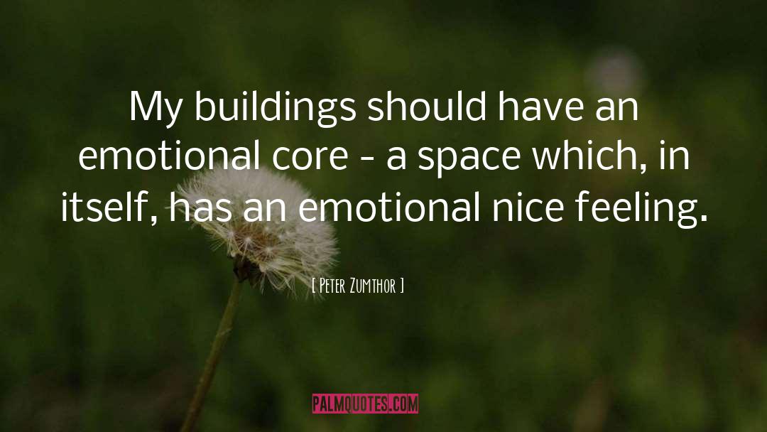 Nice Feeling quotes by Peter Zumthor