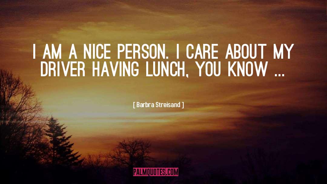 Nice Person quotes by Barbra Streisand
