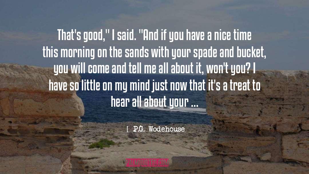 Nice Time quotes by P.G. Wodehouse