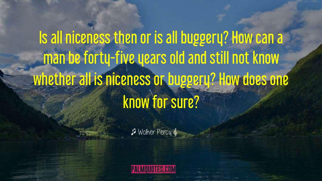 Niceness quotes by Walker Percy