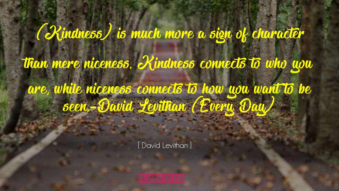 Niceness quotes by David Levithan