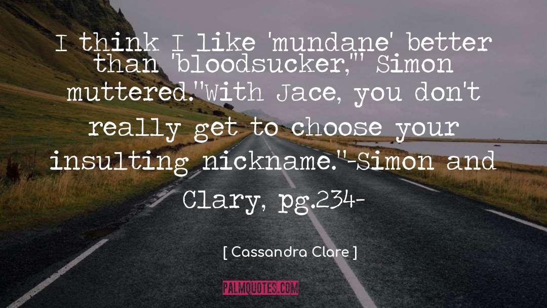 Nickname quotes by Cassandra Clare