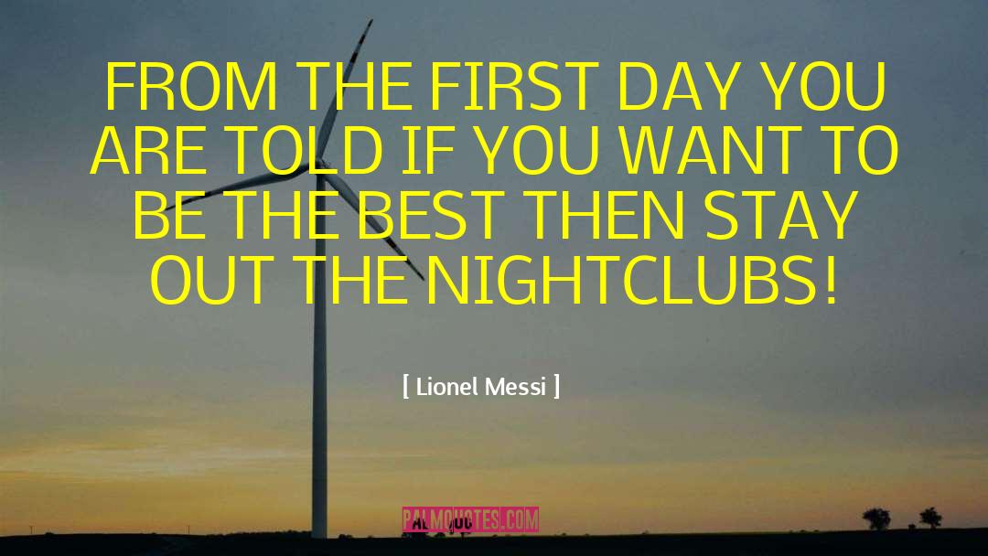 Nightclubs quotes by Lionel Messi