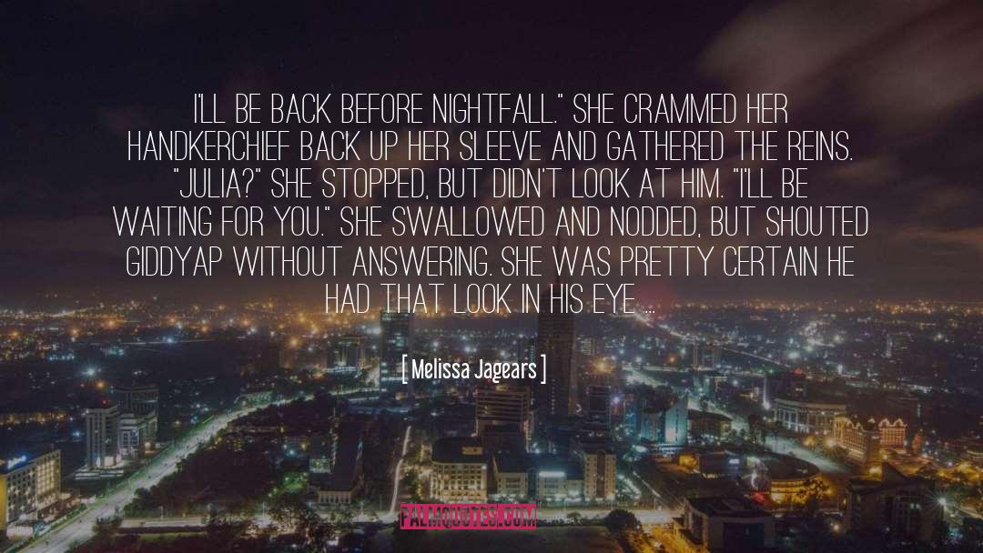 Nightfall quotes by Melissa Jagears