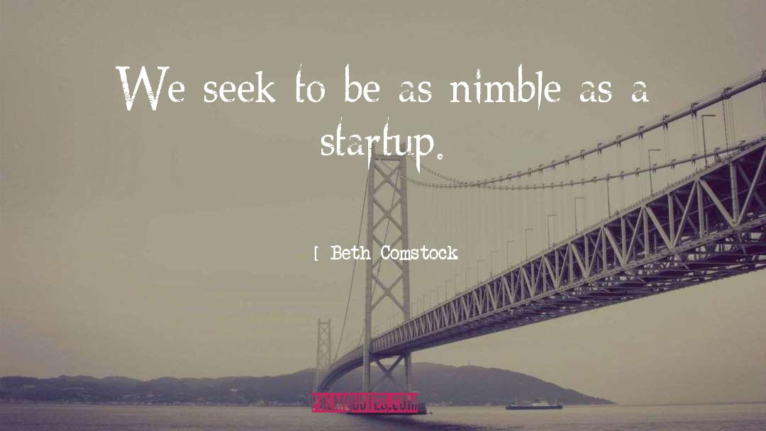 Nimble quotes by Beth Comstock