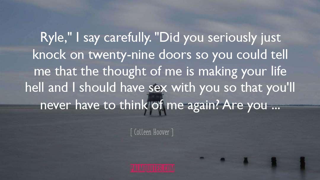 Nine Doors Restaurant quotes by Colleen Hoover