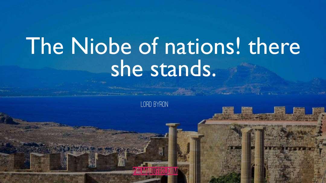 Niobe quotes by Lord Byron