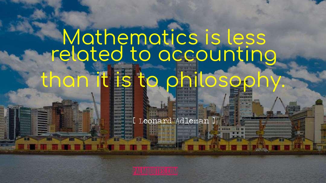 Nisivoccia Accounting quotes by Leonard Adleman