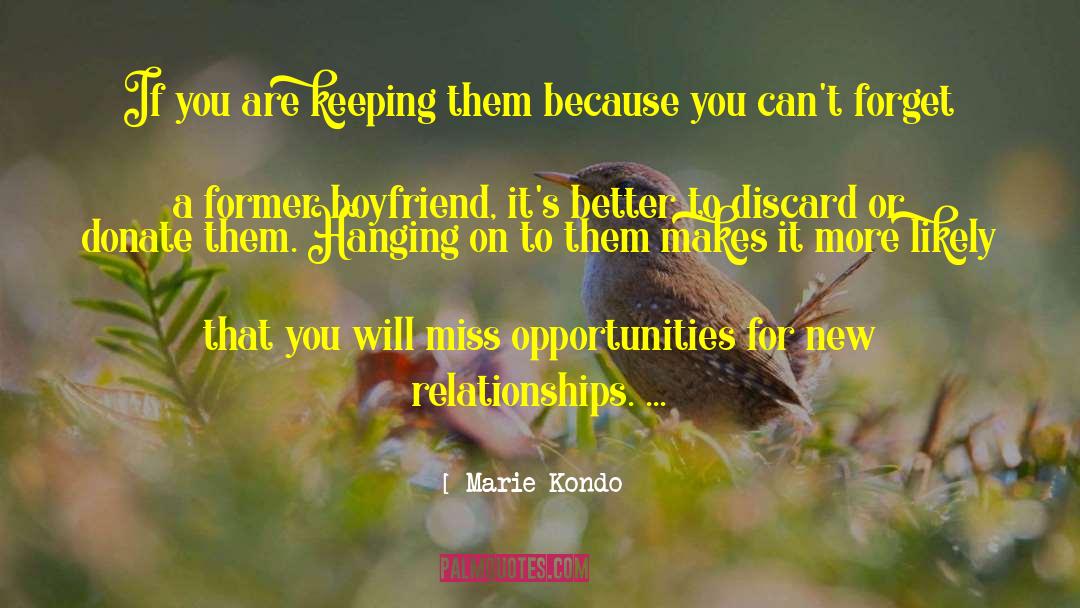 No Boyfriend quotes by Marie Kondo