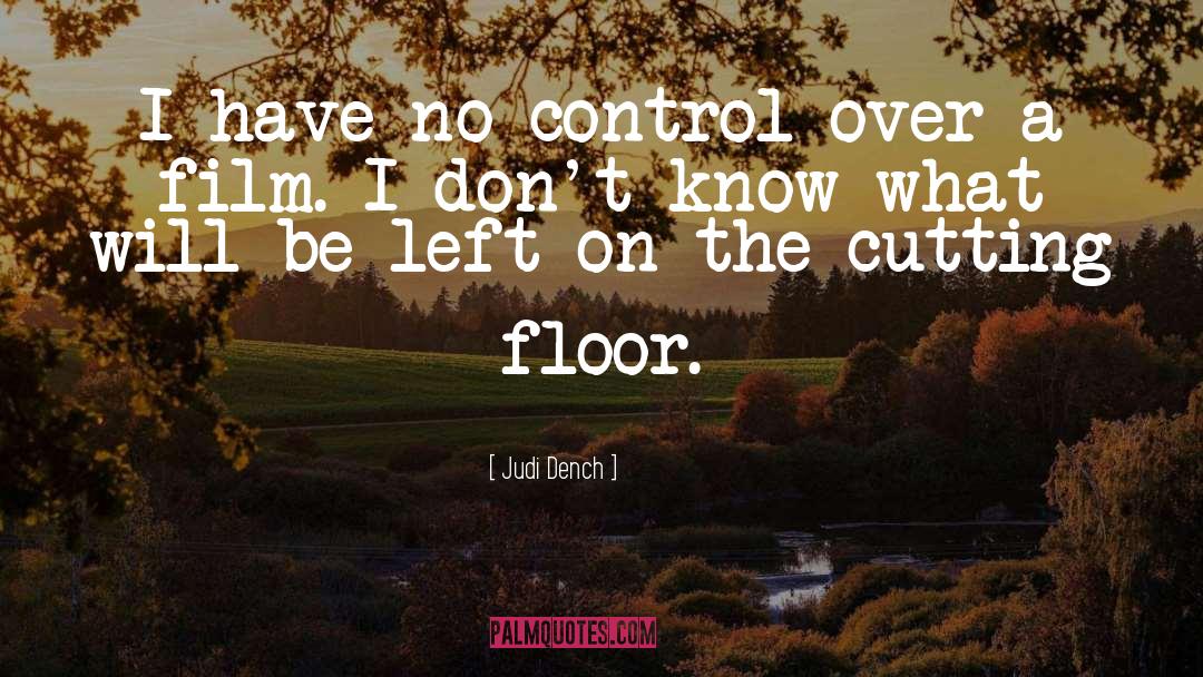 No Control quotes by Judi Dench