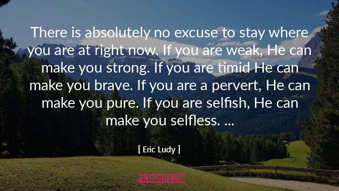 No Excuse quotes by Eric Ludy