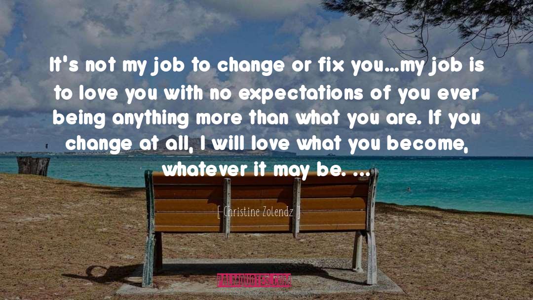 No Expectations quotes by Christine Zolendz