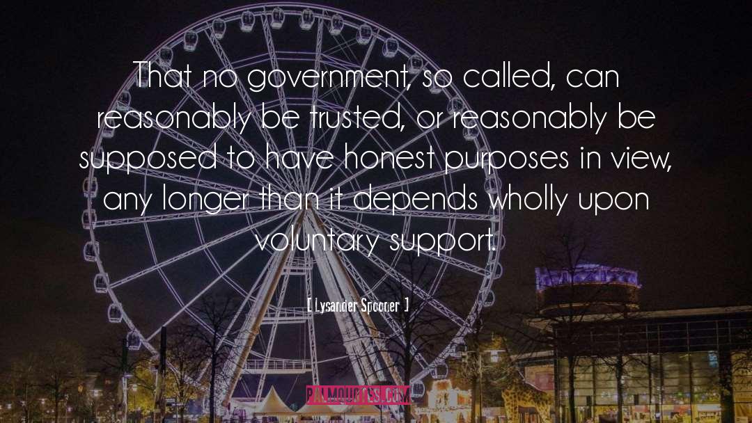 No Government quotes by Lysander Spooner