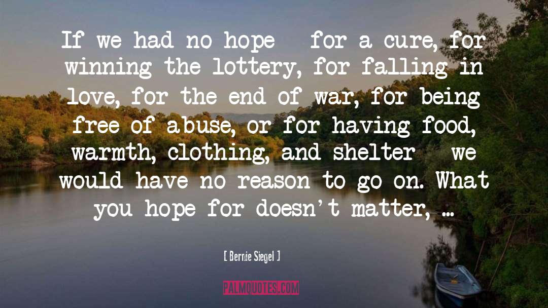 No Hope quotes by Bernie Siegel