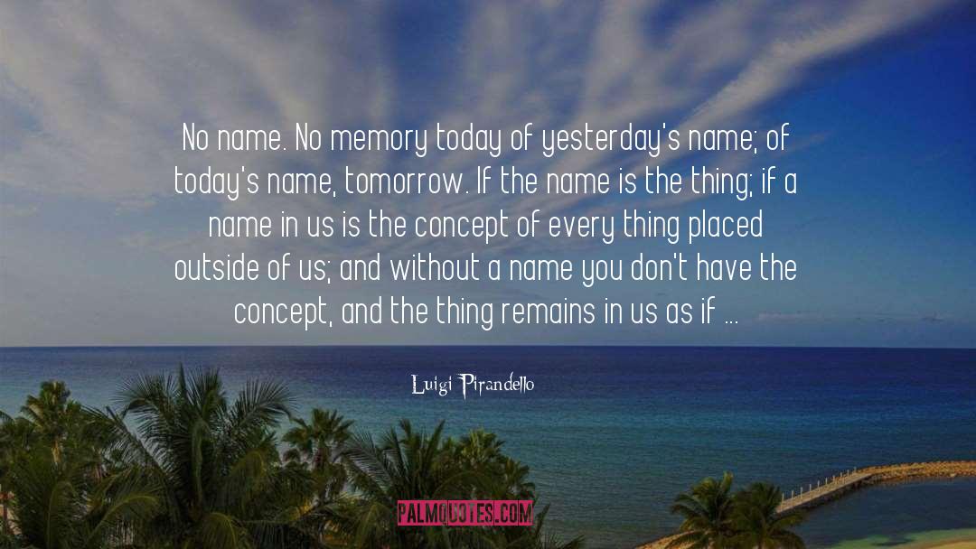 No Memory quotes by Luigi Pirandello