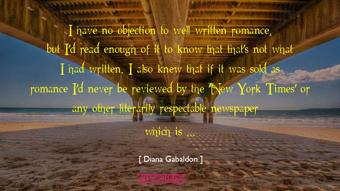 No Objection quotes by Diana Gabaldon