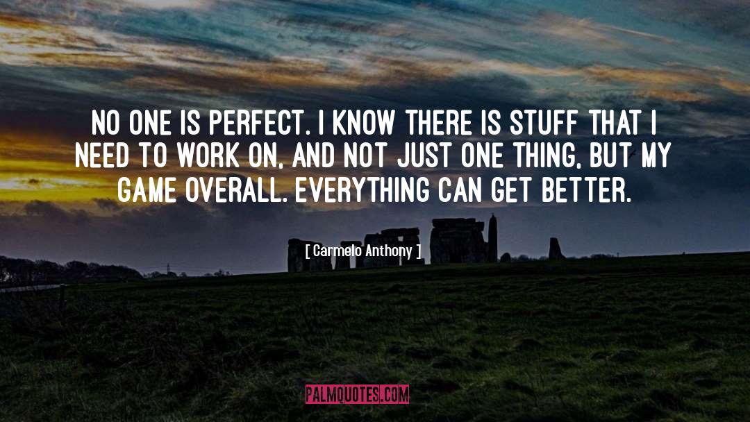 No One Is Perfect quotes by Carmelo Anthony
