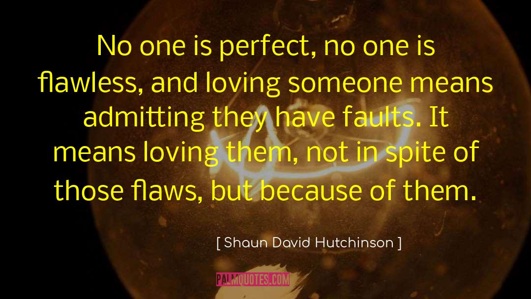 No One Is Perfect quotes by Shaun David Hutchinson