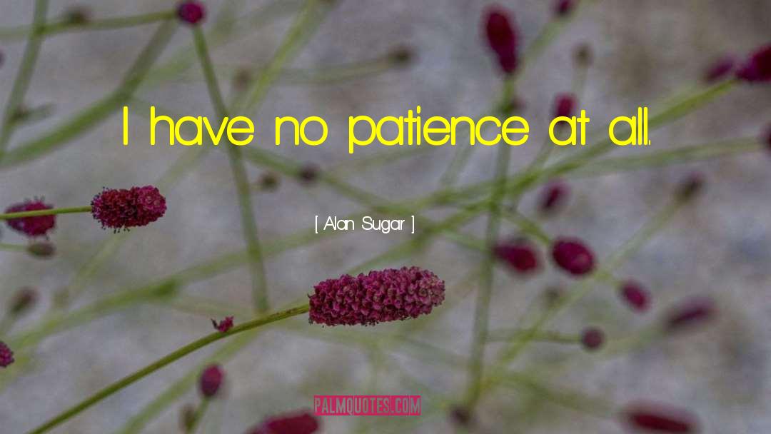 No Patience quotes by Alan Sugar