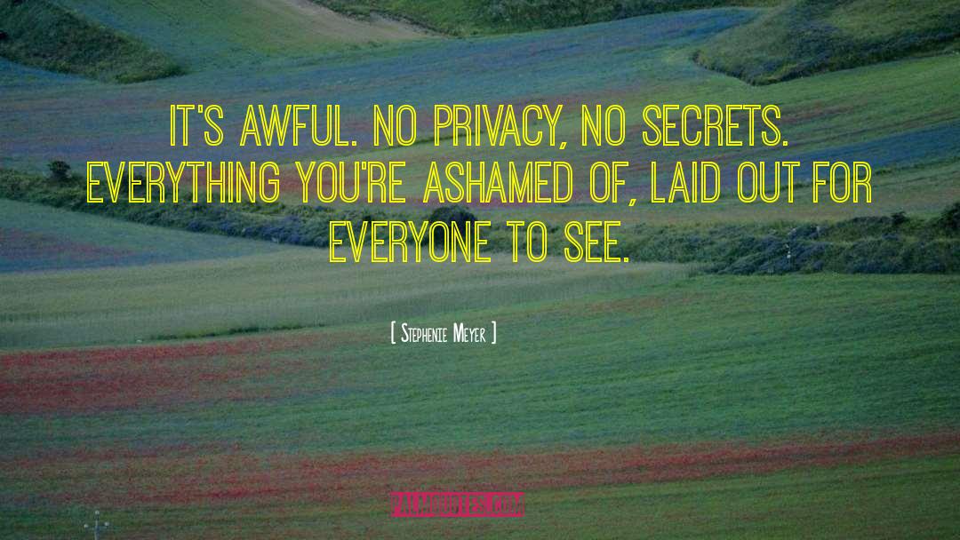 No Privacy quotes by Stephenie Meyer