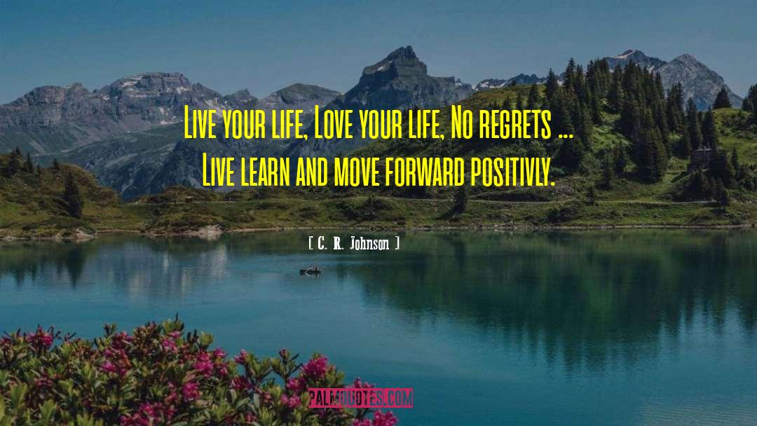 No Regrets Lesson Learned quotes by C. R. Johnson
