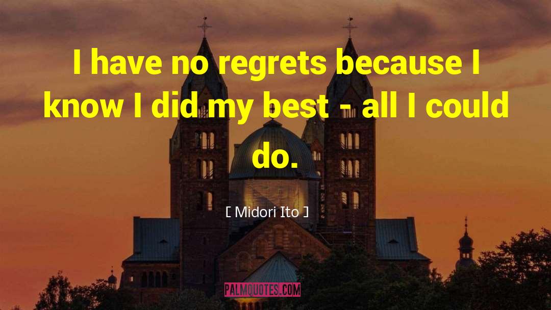 No Regrets Memories quotes by Midori Ito