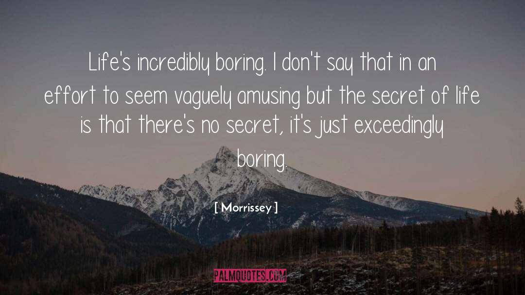 No Secret quotes by Morrissey