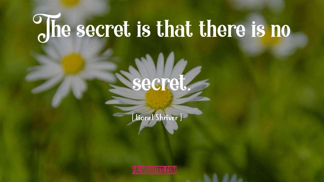 No Secret quotes by Lionel Shriver