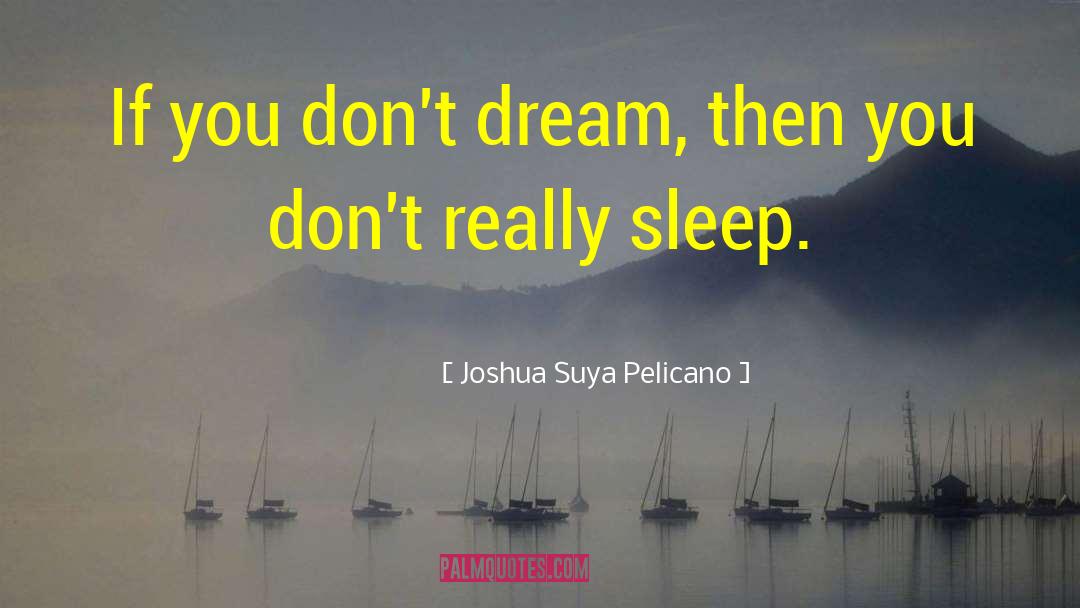 No Sleep quotes by Joshua Suya Pelicano