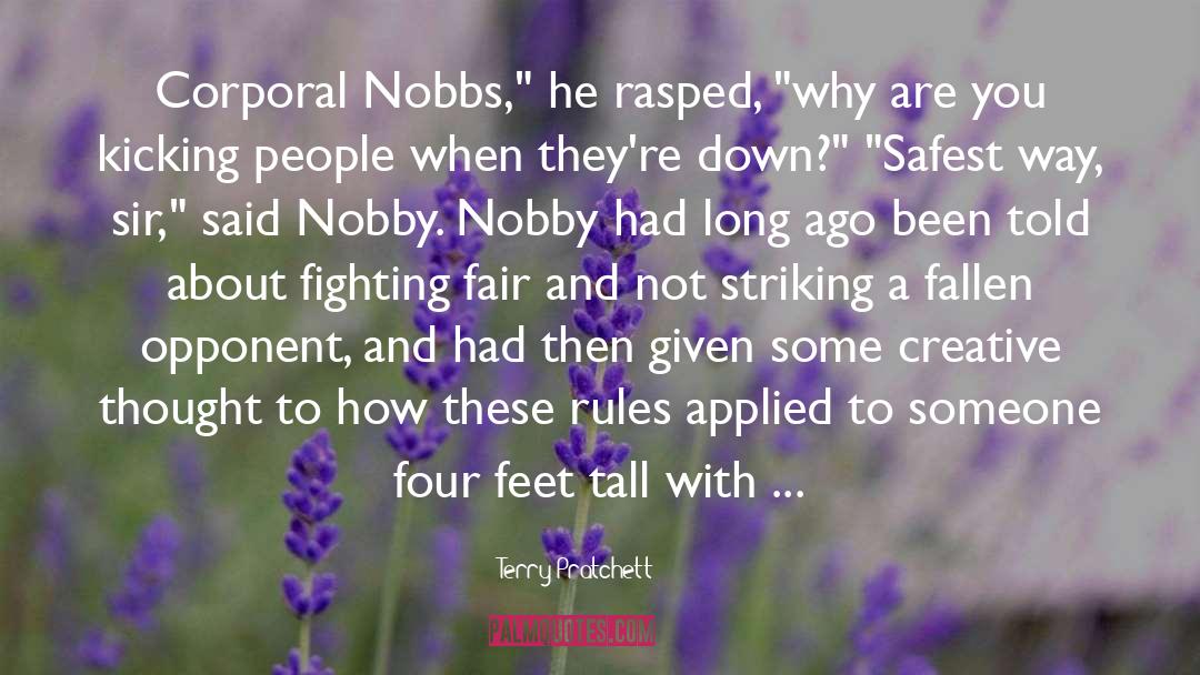 Nobby quotes by Terry Pratchett