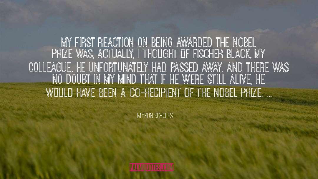 Nobel Lecture quotes by Myron Scholes