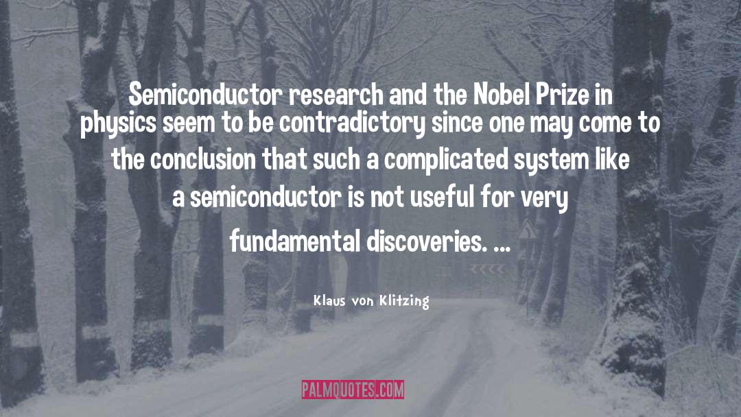 Nobel Prize quotes by Klaus Von Klitzing