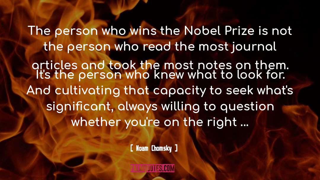 Nobel Prize Winner quotes by Noam Chomsky