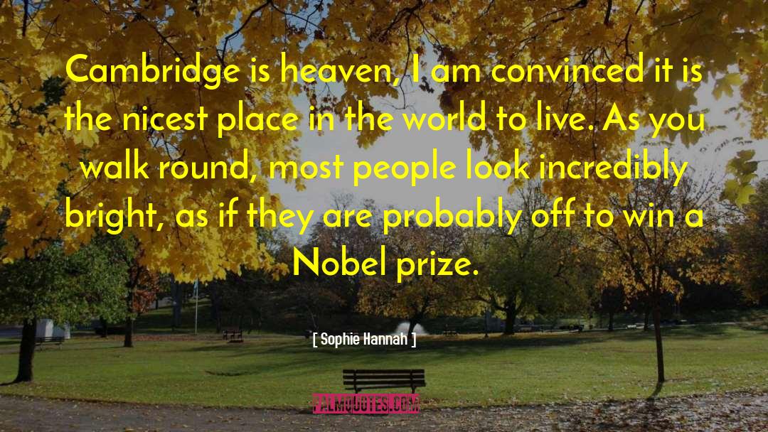 Nobel quotes by Sophie Hannah