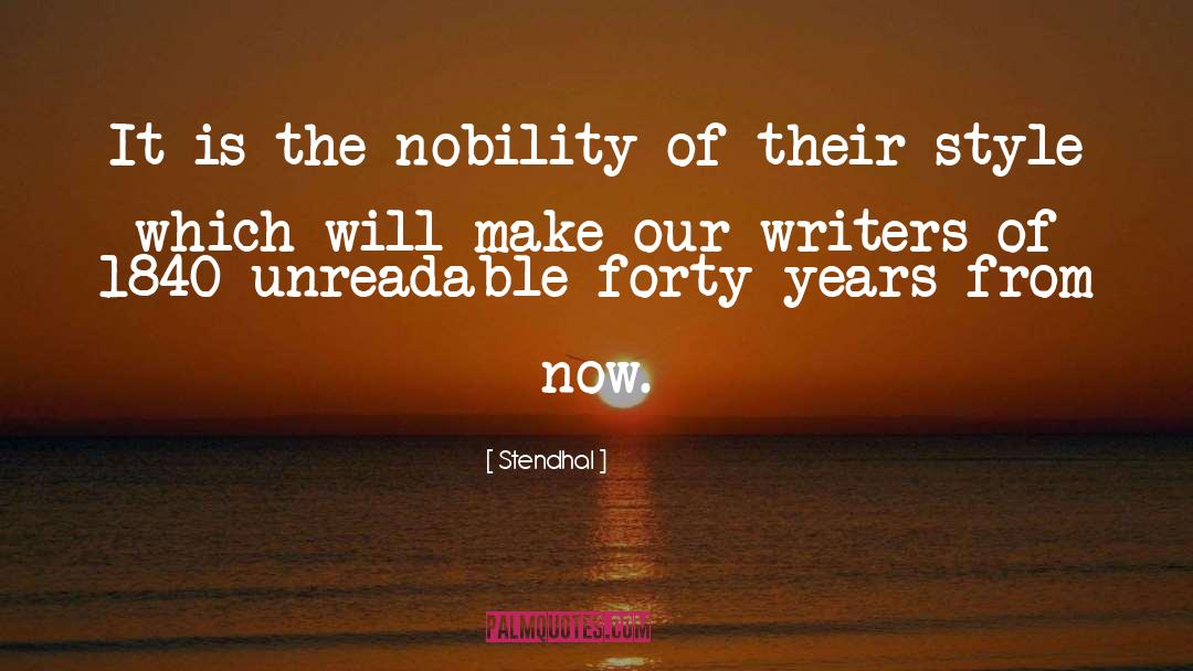 Nobility quotes by Stendhal