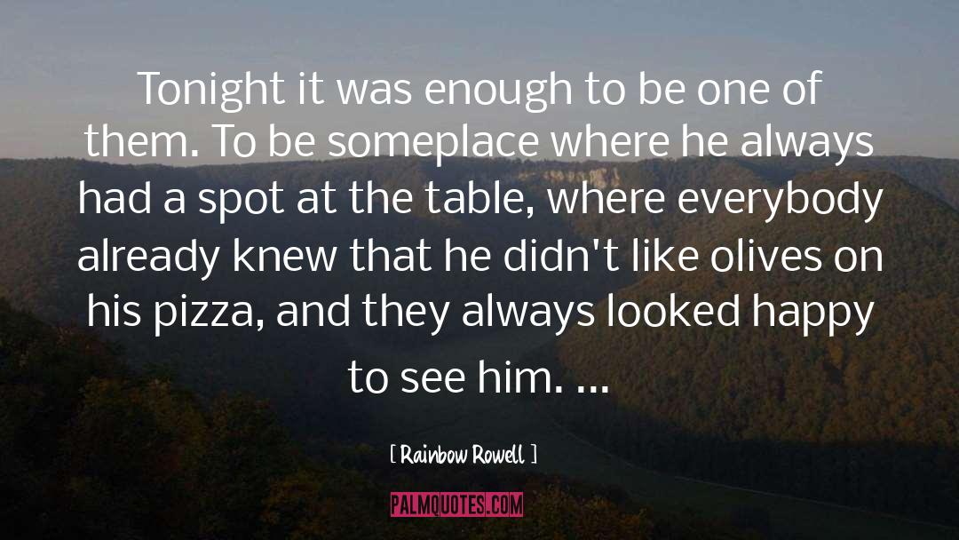 Nocellara Olives quotes by Rainbow Rowell