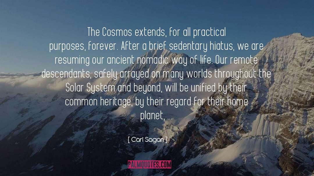 Nomadic quotes by Carl Sagan