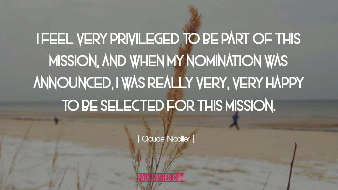 Nomination quotes by Claude Nicollier