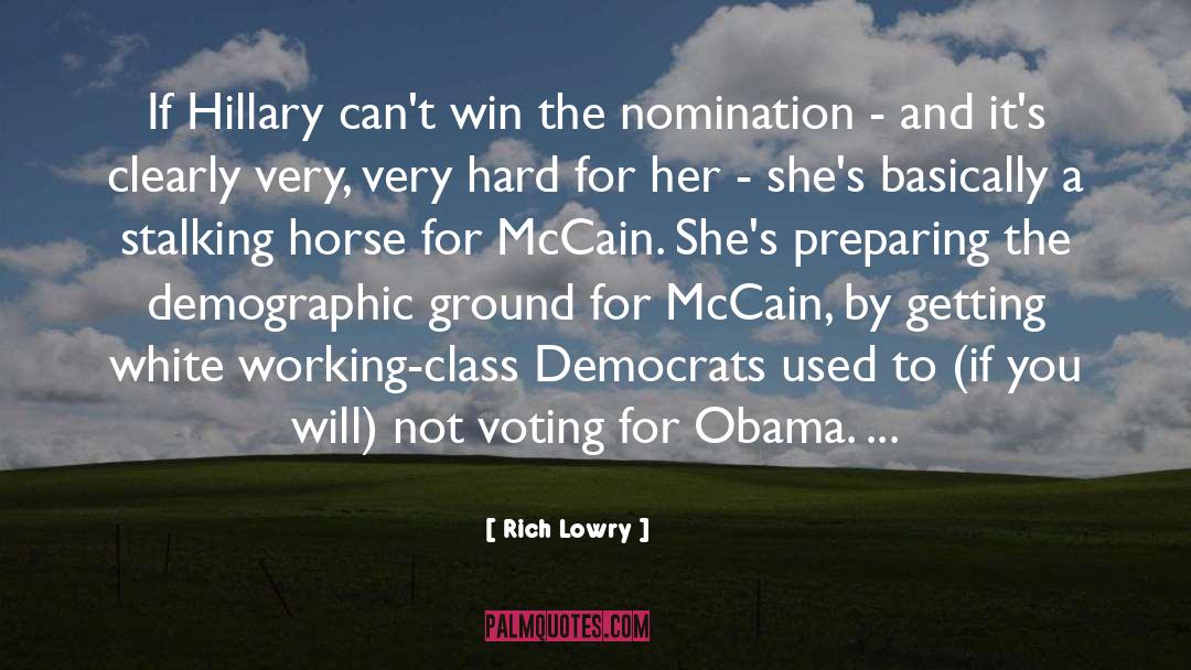 Nomination quotes by Rich Lowry